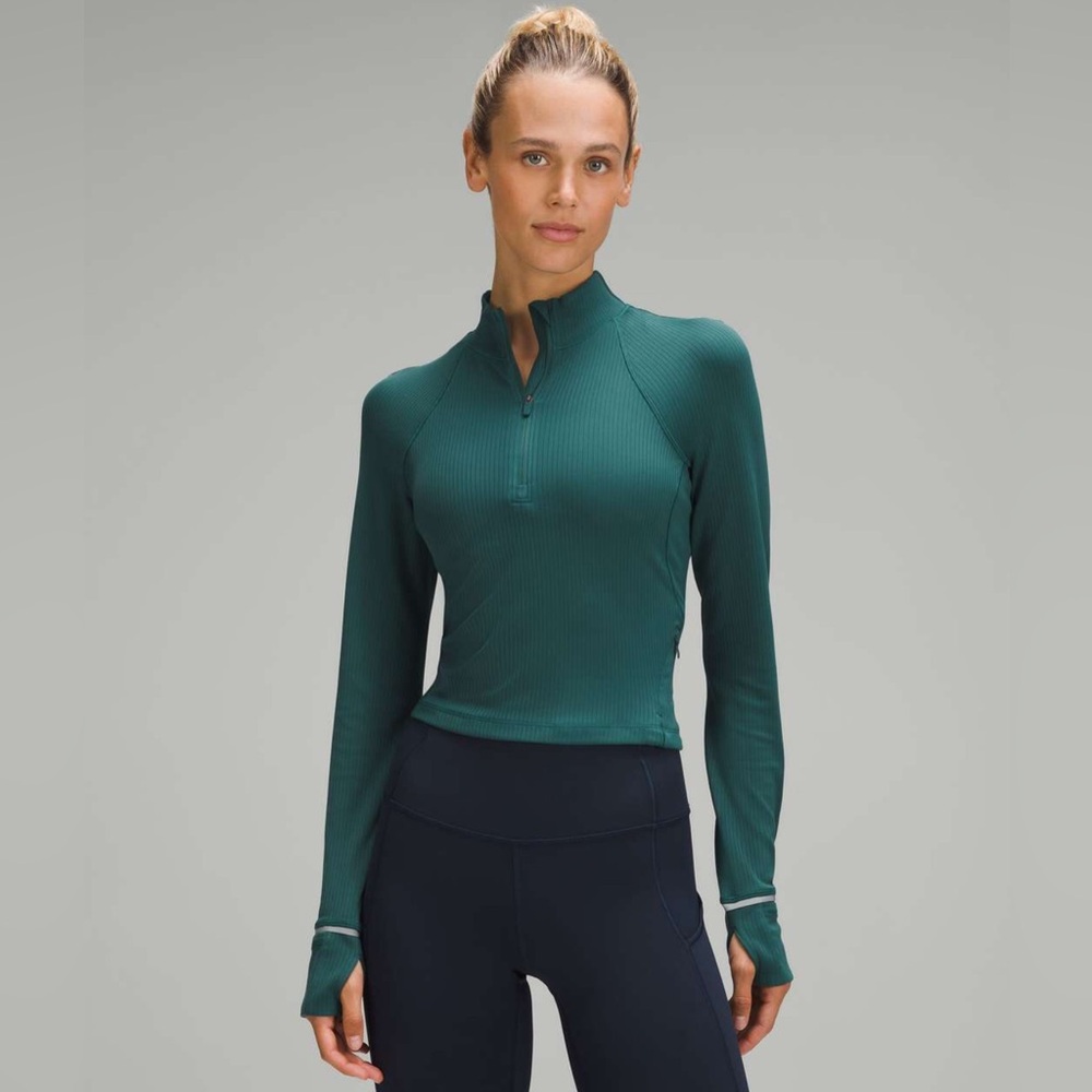 Lululemon special addition Its Rulu Run - Storm Teal Half Zip